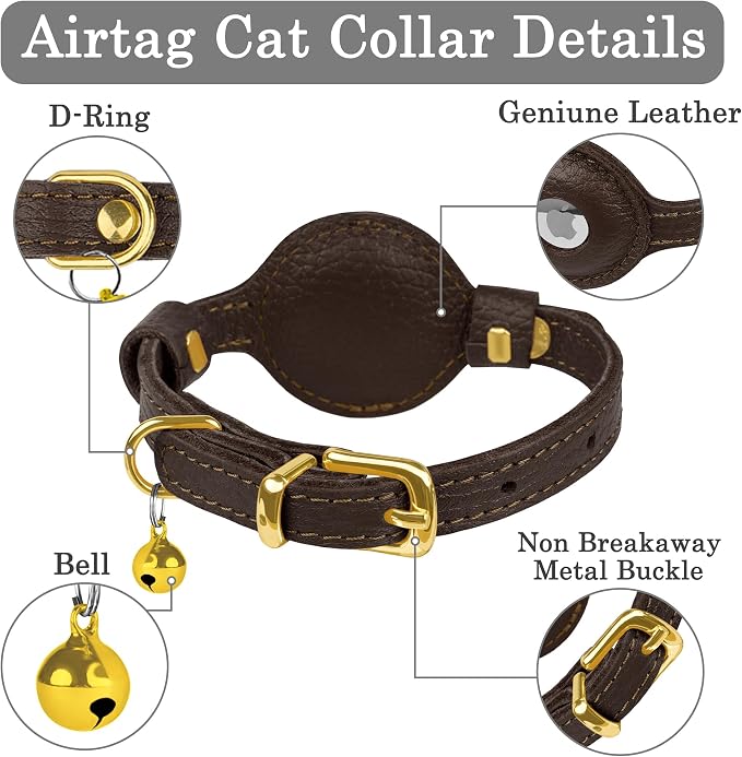 OOPSDOGGY Leather AirTag Cat Collar - Image 3