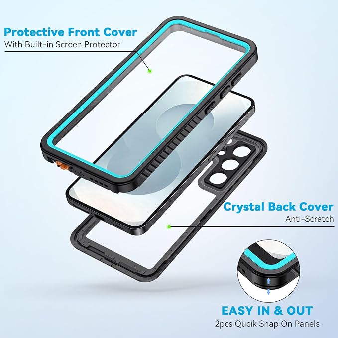 Lanhiem for Samsung Galaxy S25+ Plus Case, IP68 Waterproof Dustproof Case - Image 4