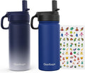 Kids Water Bottle, insulated Stainless Steel Straw Cup by Gonfoam