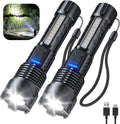 Cinlinso Flashlight High Lumens Rechargeable 2 Pack, 990000 Lumen Super Bright by Cinlinso
