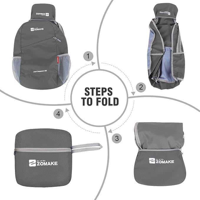 ZOMAKE Lightweight Packable Backpack, Foldable Backpacks Small Daypack - Image 6