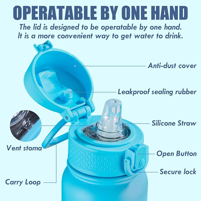 OLDLEY 20 Oz Insulated Stainless Steel Water Bottle - Image 2