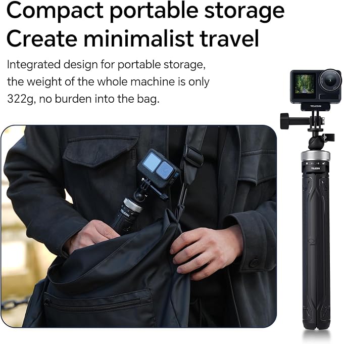 TELESIN 59in Long Selfie Stick Tripod - Image 4