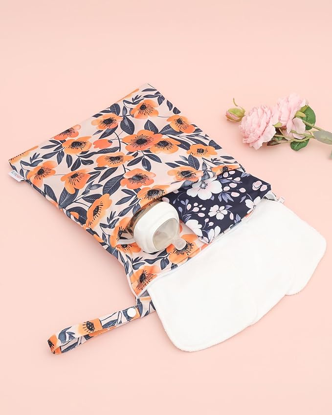 ALVABABY 3 Cloth Diaper Wet Dry Bags Waterproof Reusable - Image 5