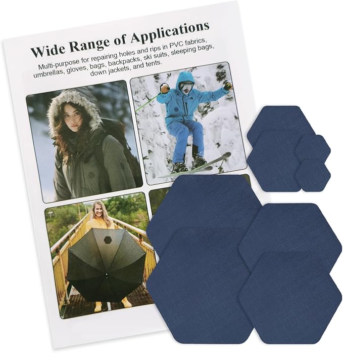 J.CARP 8PCS Nylon Repair Patches, Self Adhesive & Waterproof Patches, Nylon by JCARP