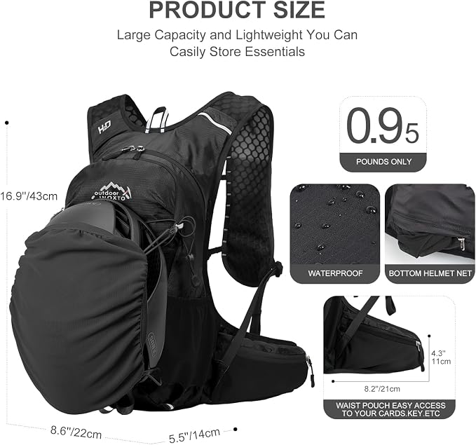 IX INOXTO Hydration Backpack, 18L Lightweight Hiking Backpack - Image 3