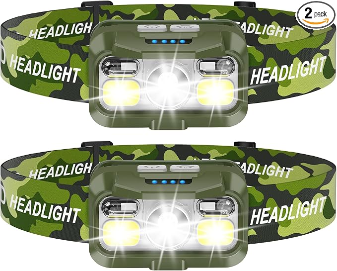 LHKNL Headlamp Rechargeable, Lumen Super Bright Motion Sensor Head Lamp by LHKNLHOME