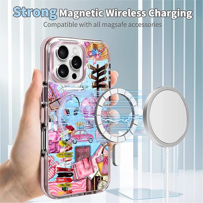 Case for iPhone 16 Pro Max, Cover Holiday Trip World Map Phone Case Design，for - Image 4