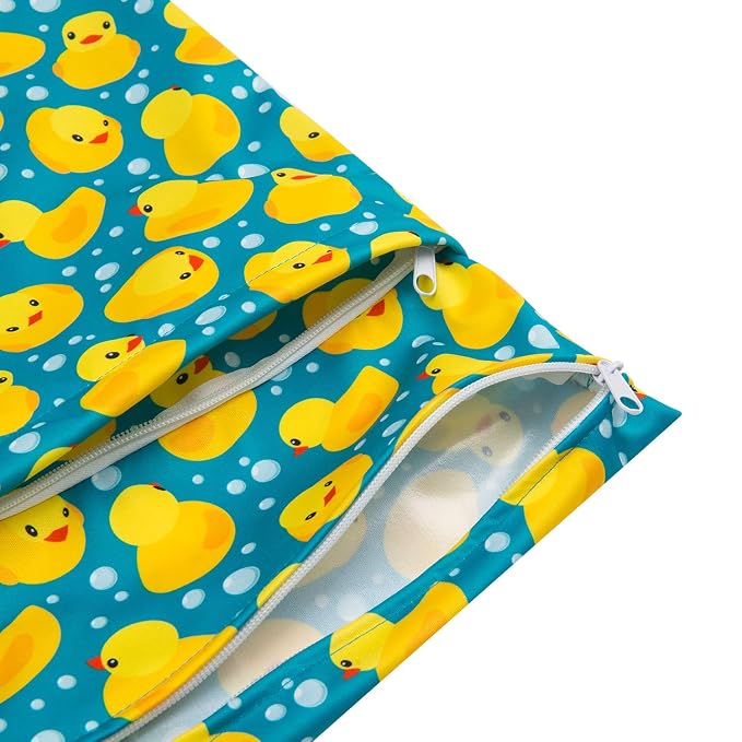 ALVABABY 2pcs Cloth Diaper Wet Dry Bags Waterproof Reusable - Image 4