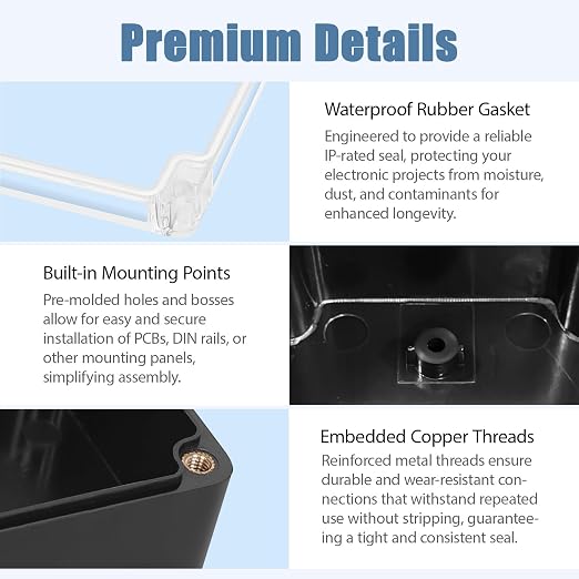 LeMotech Junction Box with Clear Cover IP65 Waterproof Project Box Dustproof - Image 5