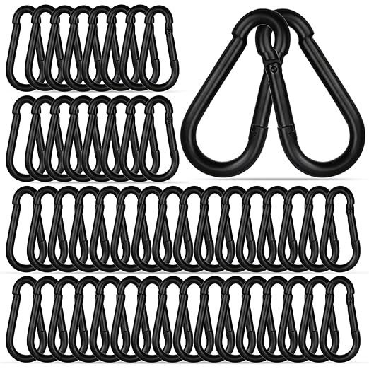 60PCS M5 Heavy Duty Carabiner Clip, 2Inch Snap Hook Quick Link Small Carabiner by XHAMXE
