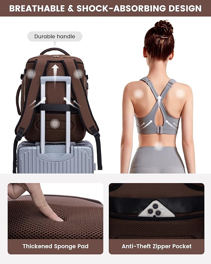 LOVEVOOK Large Travel Backpack for Women, TSA Carry on Backpack for Airplanes - Image 7