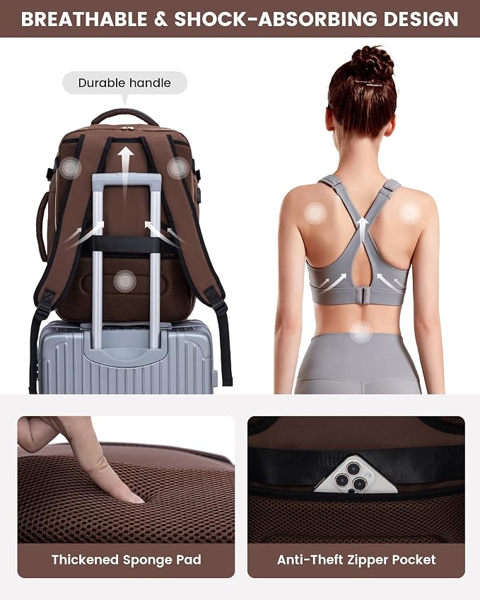 LOVEVOOK Large Travel Backpack for Women, TSA Carry on Backpack for Airplanes - Image 7