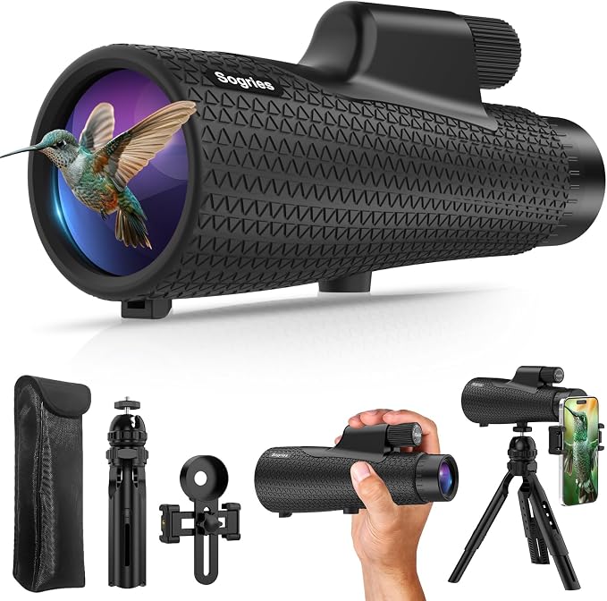 15×55 Monocular Telescope, HD High Powered by Sogries
