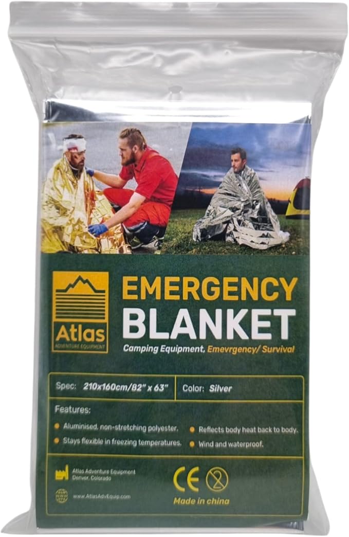 Emergency Survival Blanket, Mylar Thermal Blanket, Gigantic Space Blanket 82" x by Unknown