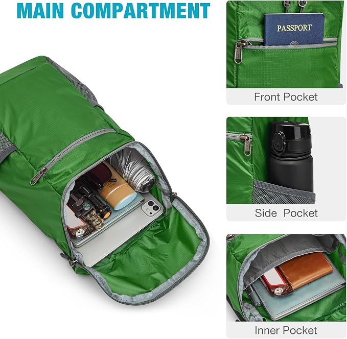 G4Free Lightweight Packable Hiking Backpack - Image 5