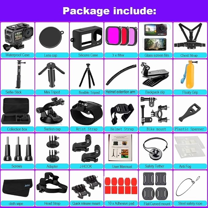 Accessories Bundle for DJI Osmo Action 5 Pro/Action 4/3 Waterproof Case Diving - Image 7
