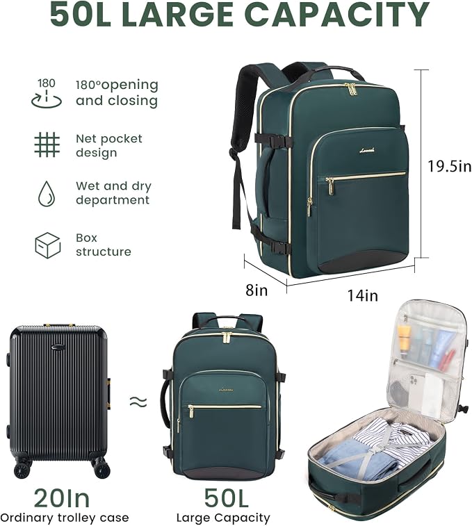 LOVEVOOK 50L Large Travel Backpack - Image 2