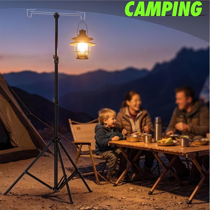 Telescopic Height Adjustable Camping Lantern Tripod Stand - Image 3
