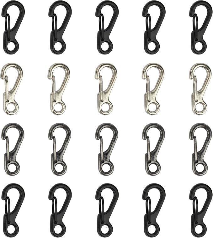 SWATOM Small Mini Carabiner Clip Tiny Spring Snap Hook Keychains Micro by SWATOM
