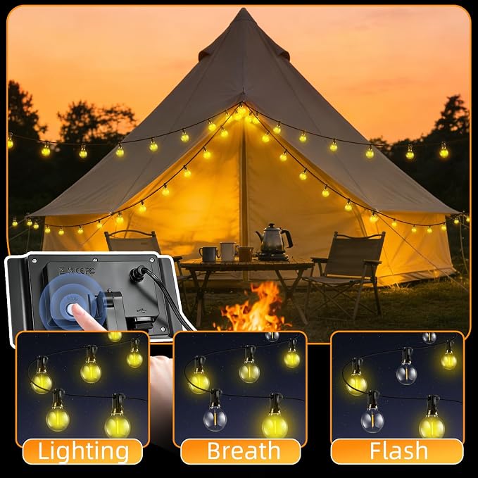 Outdoor Solar String Lights Waterproof: ST38 33ft Shatterproof Patio Lights - Image 4