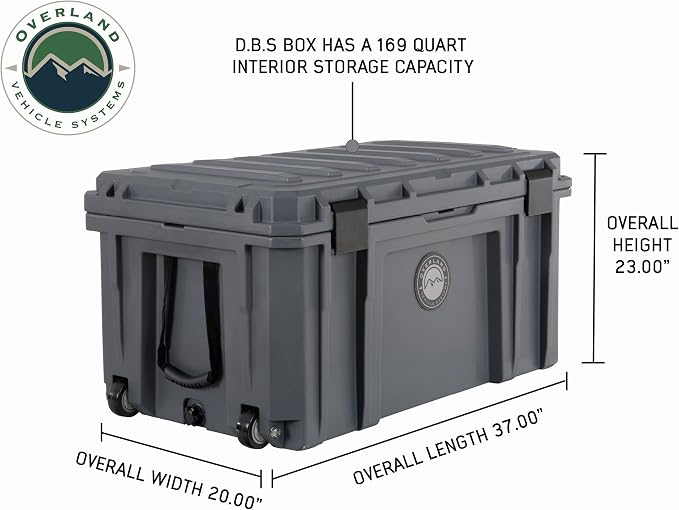 Overland Vehicle Systems 40100031 Dark Gray 169 QT Dry Box Storage - Image 2