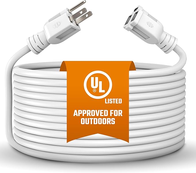 Outdoor Extension Cord Waterproof 10 Ft, Outdoor Power Cord, Heavy Duty 16/3 by BindMaster