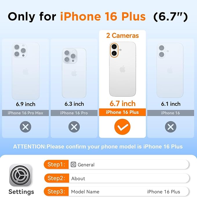 WIFORT for iPhone 16 Plus Waterproof Case, Fit for Magsafe Full Body Magnetic - Image 2
