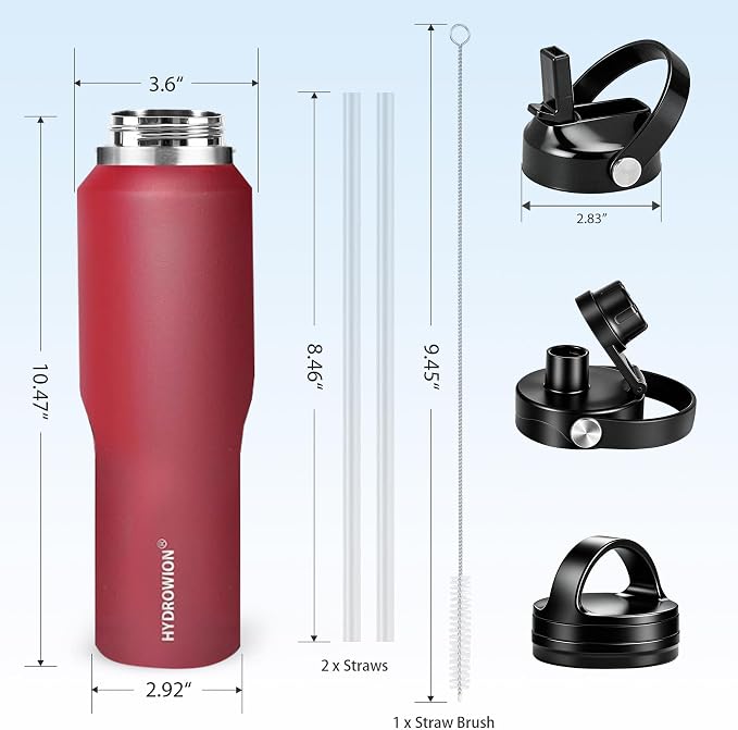HYDROWION Water Bottle Stainless Steel, Vacuum Insulated Leak Proof Tumbler 32oz - Image 6