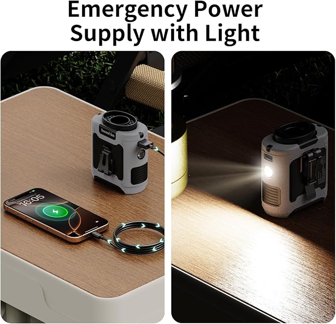 Socool 10000mAh Portable Waist Fan Clip on Wearable Belt Personal Fan - Image 5