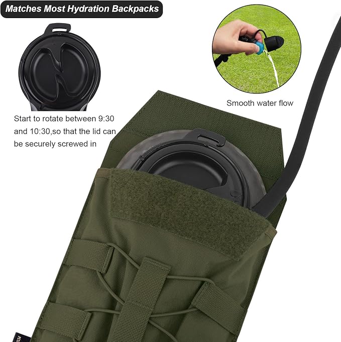 PETAC GEAR 1.5L / 3L Tactical Hydration Pack，Molle Carrier Pouch - Image 3