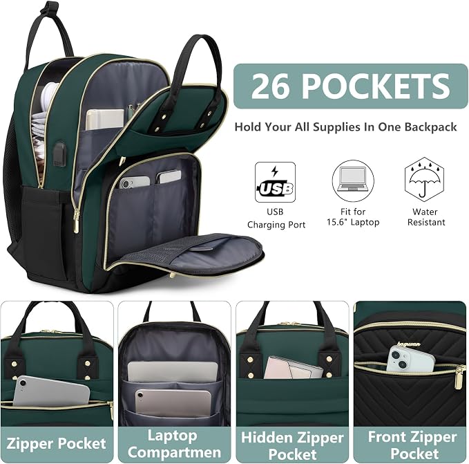 Laptop Backpack for Women Work Bag - Image 2
