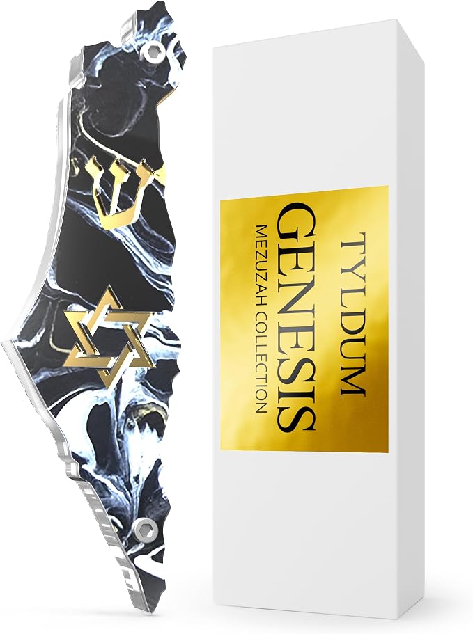 Genesis Mezuzah for Door – Modern Acrylic Mezuzah Case Without Kosher Scroll – by TYLDUM
