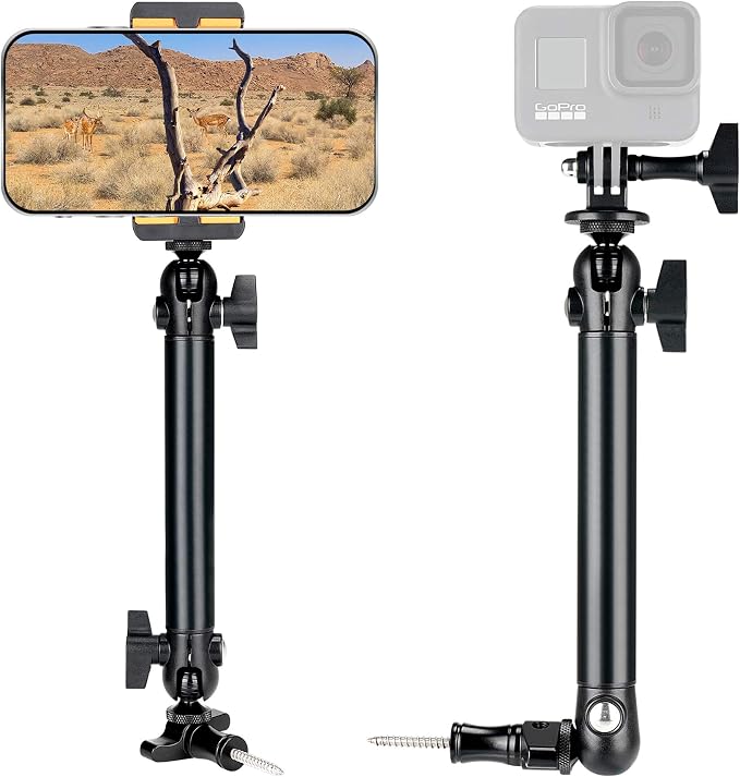 2-Ball-Head Adjustable Outdoor Phone Trail Action Camera Hunting Video - Image 5