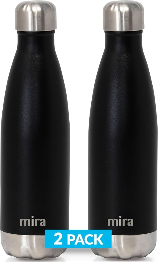 MIRA 2 Pack 17 oz Insulated Water Bottle by MIRA