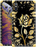 Compatible with iPhone Xs Max Case, Shine Gold Rose Luxury Golden Decoration by Unknown