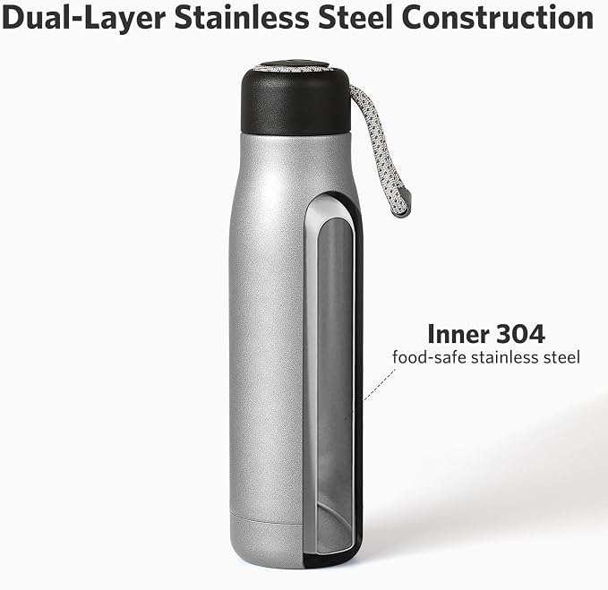 17 oz Stainless Steel Water Bottle Double Wall Vacuum Insulated Kids Wide Mouth - Image 4