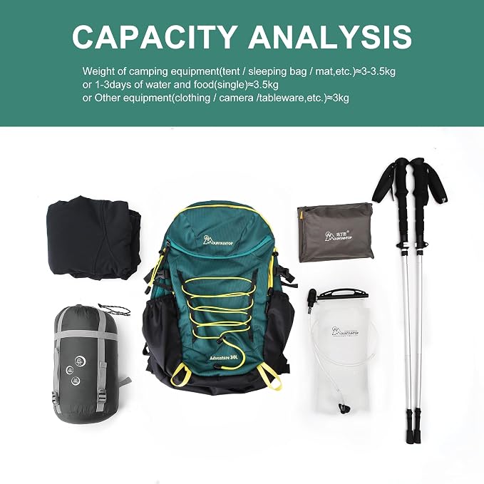 MOUNTAINTOP Hiking Backpack, 30L Camping Backpack, Men Women Hiking Daypack - Image 7