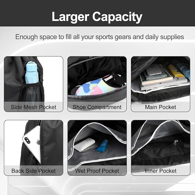 Hoedia Sports Drawstring Backpack - Image 4