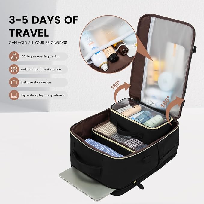 LOVEVOOK Travel Backpack for Women, 40L Carry On Backpack - Image 2