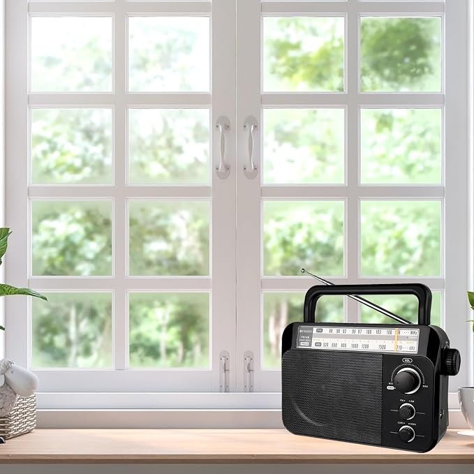 Retekess TR604 AM FM Radio, Portable Radio Plug in Wall, D Battery Operated - Image 7