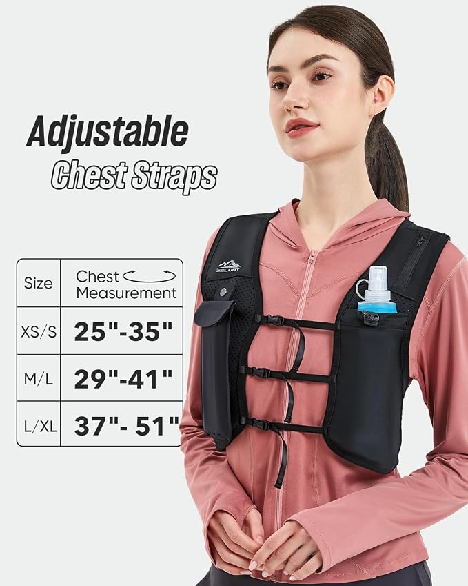 Zelvot Running Vest for Women Men, USA Original Patent, Adjustable Chest Straps - Image 2