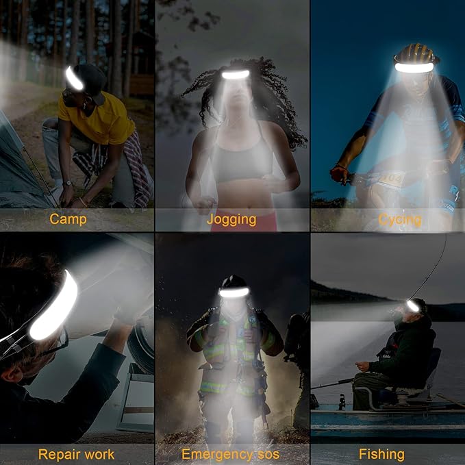 LED Headlamp Rechargeable, Super Bright 1500 Lumens 230° Wide Beam Headlamp - Image 5