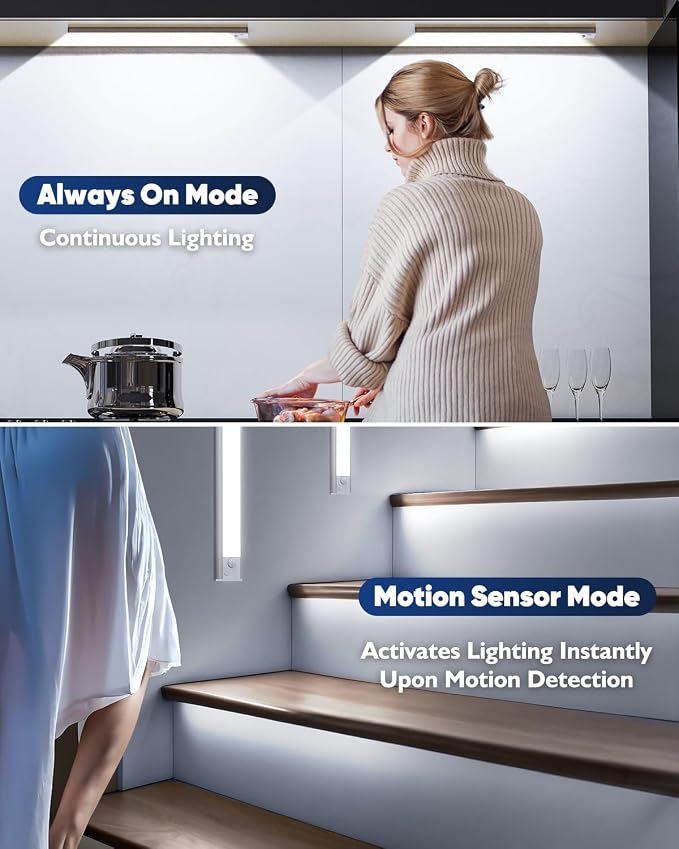 Under Cabinet Lights, 3200mAh Magnetic Dimmable Closet Lights, 6500K Wireless - Image 5