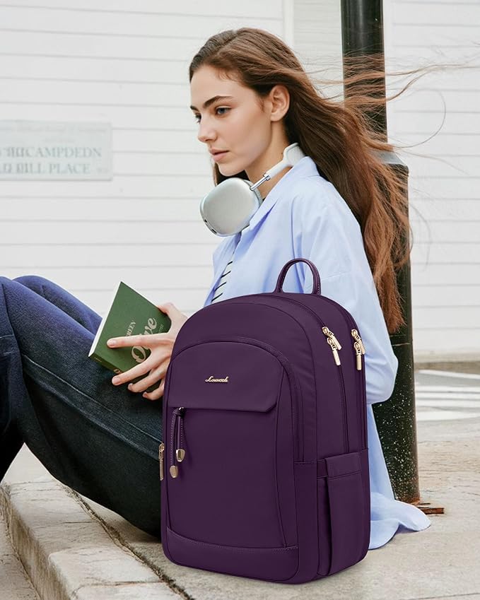 LOVEVOOK Travel Laptop Backpack Women, 15.6 Inch Anti Theft College Backpack - Image 2