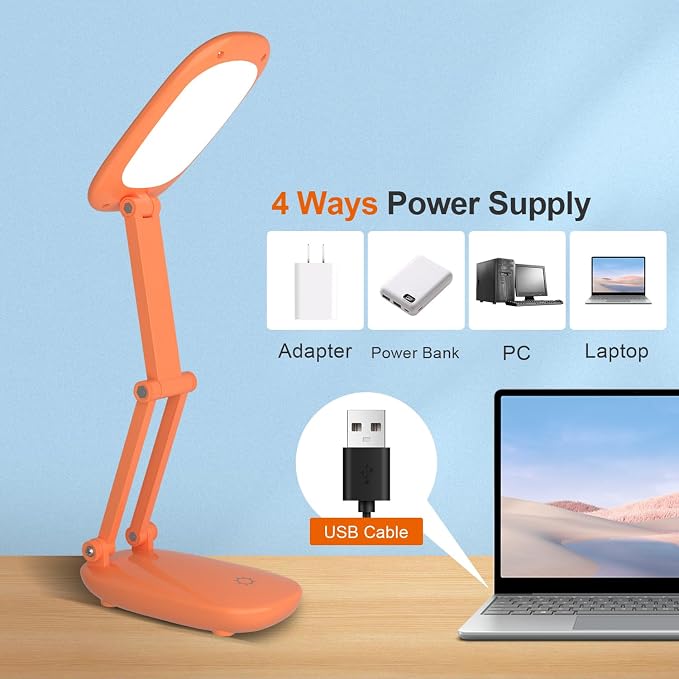 Akejrym LED Desk Lamp for Office Home & Battery Operated Lamp Rechargeable Lamp - Image 4