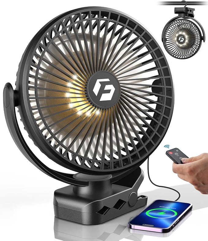40000mAh Clip on Fan for Golf Cart by KorbotBestCoolingForYou