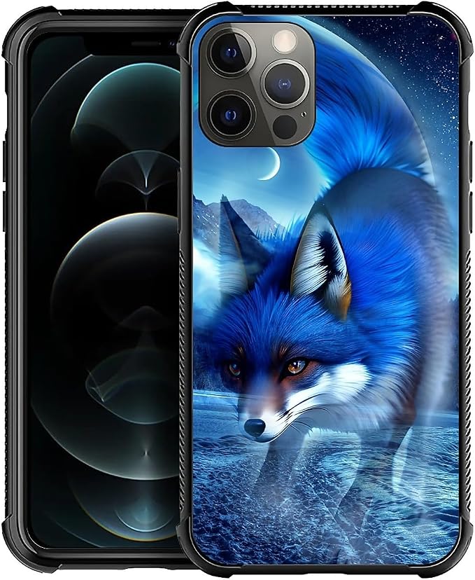 for iPhone 11 Pro Max Case, Snowy Mountain Fox Lake Pattern Graphic Design Girl by FKBRCL4U