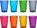 US Acrylic Optix Mini Plastic Reusable Drinking Glasses 8oz Juice Cups in Jewel by USAcrylic