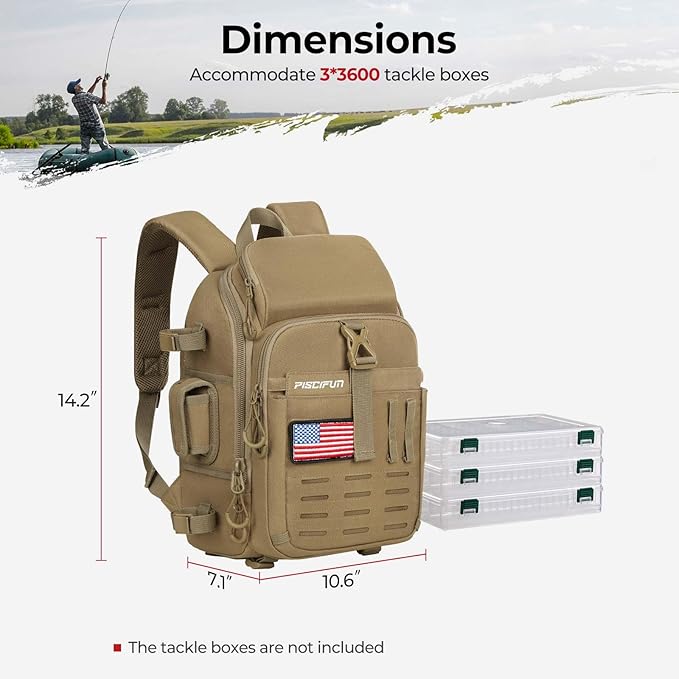 Piscifun Fishing Tackle Backpack - Image 6